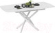 Миниатюра изображения товара Обеденный стол ТриЯ Манхеттен Т1 (белый муар/стекло матовое белый мрамор)