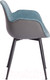 Миниатюра изображения товара Стул Tetchair Valentino металл/экокожа/ткань (бирюзовый/серый/черный)