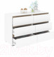 Миниатюра изображения товара Комод Кортекс-мебель Бари 120 6ш (белый/белый/дуб сонома)