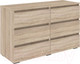 Миниатюра изображения товара Комод Кортекс-мебель Бари 120 6ш (дуб сонома/дуб сонома/дуб сонома)
