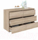 Миниатюра изображения товара Комод Кортекс-мебель Бари 120 6ш (дуб сонома/дуб сонома/дуб сонома)