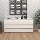 Миниатюра изображения товара Комод Кортекс-мебель Бари 160 6ш (белый/белый/дуб сонома)