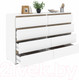 Миниатюра изображения товара Комод Кортекс-мебель Бари 160 8ш (белый/белый/дуб сонома)