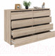 Миниатюра изображения товара Комод Кортекс-мебель Бари 160 8ш (дуб сонома/дуб сонома/береза)