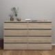 Миниатюра изображения товара Комод Кортекс-мебель Бари 160 8ш (дуб сонома/дуб сонома/береза)
