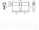 Миниатюра изображения товара Цилиндровый механизм замка Trodos ЦМВП 80 40/40 (блистер, латунь, хром)