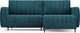 Миниатюра изображения товара Диван угловой Mebel-Ars Маркфул/Флорент (бархат сине-зеленый Star Velvet 43 Black Green)