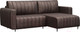 Миниатюра изображения товара Диван угловой Mebel-Ars Маркфул/Флорент (бархат серо-шоколадный Star Velvet 60 Coffee)