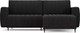 Миниатюра изображения товара Диван угловой Mebel-Ars Маркфул/Флорент (велюр черный НВ-178 17)