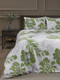 Миниатюра изображения товара Комплект постельного белья Amore Mio Сатин Тропик Евро / 24893 (зеленый/белый)