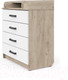 Миниатюра изображения товара Комод пеленальный Атон Marvin (дуб крафт серый/белый)