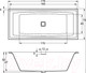 Миниатюра изображения товара Ванна акриловая Riho Still Square Led 170 / BR0200500K00132 (с подголовником)