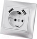 Миниатюра изображения товара Розетка TDM Лама / SQ1815-0242 (металлик)