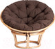 Миниатюра изображения товара Кресло садовое Tetchair Papasan Eco P115-1/SP STD c подушкой ремешками (натуральный/ткань коричневый)