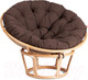 Миниатюра изображения товара Кресло садовое Tetchair Papasan Eco P115-1/SP STD c подушкой ремешками (натуральный/ткань коричневый)