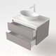 Миниатюра изображения товара Тумба под умывальник Дабер 002 / Т2.8.0.4Б (серый/белый)