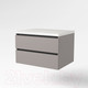 Миниатюра изображения товара Тумба под умывальник Дабер 002 / Т2.8.0.4Ч (серый/черный)