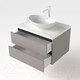 Миниатюра изображения товара Тумба под умывальник Дабер 002 / Т2.8.0.4Ч (серый/черный)