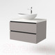 Миниатюра изображения товара Тумба под умывальник Дабер 002 / Т2.8.0.4Ч (серый/черный)