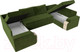 Миниатюра изображения товара Диван П-образный Лига Диванов Николь П-образный 105 / 60352 (микровельвет, зеленый)