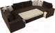 Миниатюра изображения товара Диван П-образный Лига Диванов Николь П-образный 105 / 60349 (микровельвет, коричневый)
