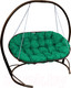 Миниатюра изображения товара Диван подвесной M-Group Мамасан / 12120204 (коричневый/зеленая подушка)