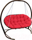 Миниатюра изображения товара Диван подвесной M-Group Мамасан / 12120206 (коричневый/красная подушка)