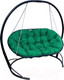 Миниатюра изображения товара Диван подвесной M-Group Мамасан / 12120404 (черный/зеленая подушка)