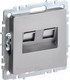 Миниатюра изображения товара Розетка IEK Brite BR-KT20-O-1-K46 (сталь)