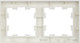 Миниатюра изображения товара Рамка для выключателей и розеток IEK Brite BR-M22-K36 (жемчуг)