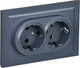 Миниатюра изображения товара Розетка IEK Brite BR-R21-16-K35-F (маренго)