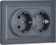 Миниатюра изображения товара Розетка IEK Brite BR-R21-16-K35-F (маренго)