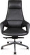 Миниатюра изображения товара Кресло офисное Norden Шопен / FK 0005-A Black Leather (кожа черная/алюминий)