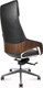 Миниатюра изображения товара Кресло офисное Norden Шопен / FK 0005-A Black Leather (кожа черная/алюминий)