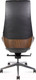 Миниатюра изображения товара Кресло офисное Norden Шопен / FK 0005-A Black Leather (кожа черная/алюминий)