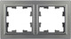 Миниатюра изображения товара Рамка для выключателей и розеток IEK Brite BR-M22-K46 (сталь)