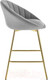 Миниатюра изображения товара Стул барный Halmar H112 (серый/золото)