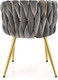 Миниатюра изображения товара Стул Halmar K517 (серый/золотой)