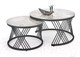 Миниатюра изображения товара Комплект журнальных столиков Halmar Flamingo / V-CH-FLAMINGO-LAW (серый мрамор/черный)