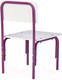 Миниатюра изображения товара Стул детский Фея Мой малыш / 0002744.30 (белый/фиолетовый)