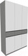 Миниатюра изображения товара Шкаф Eligard Locarno 3 (дымчатый алмаз/белый)