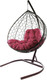 Миниатюра изображения товара Кресло подвесное M-Group XL / 11120202 (коричневый ротанг/бордовая подушка)