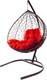 Миниатюра изображения товара Кресло подвесное M-Group XL / 11120206 (коричневый ротанг/красная подушка)