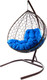Миниатюра изображения товара Кресло подвесное M-Group XL / 11120210 (коричневый ротанг/синяя подушка)