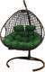 Миниатюра изображения товара Кресло подвесное M-Group Для двоих Люкс / 11510204 (коричневый ротанг/зеленая подушка)
