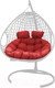 Миниатюра изображения товара Кресло подвесное M-Group Для двоих Люкс / 11510106 (белый ротанг/красная подушка)