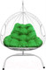 Миниатюра изображения товара Кресло подвесное M-Group Для двоих / 11450104 (белый ротанг/зеленая подушка)