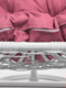 Миниатюра изображения товара Кресло подвесное M-Group Для двоих / 11450108 (белый ротанг/розовая подушка)