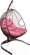 Миниатюра изображения товара Кресло подвесное M-Group Для двоих / 11450208 (коричневый ротанг/розовая подушка)
