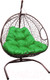 Миниатюра изображения товара Кресло подвесное M-Group Для двоих / 11450204 (коричневый ротанг/зеленая подушка)